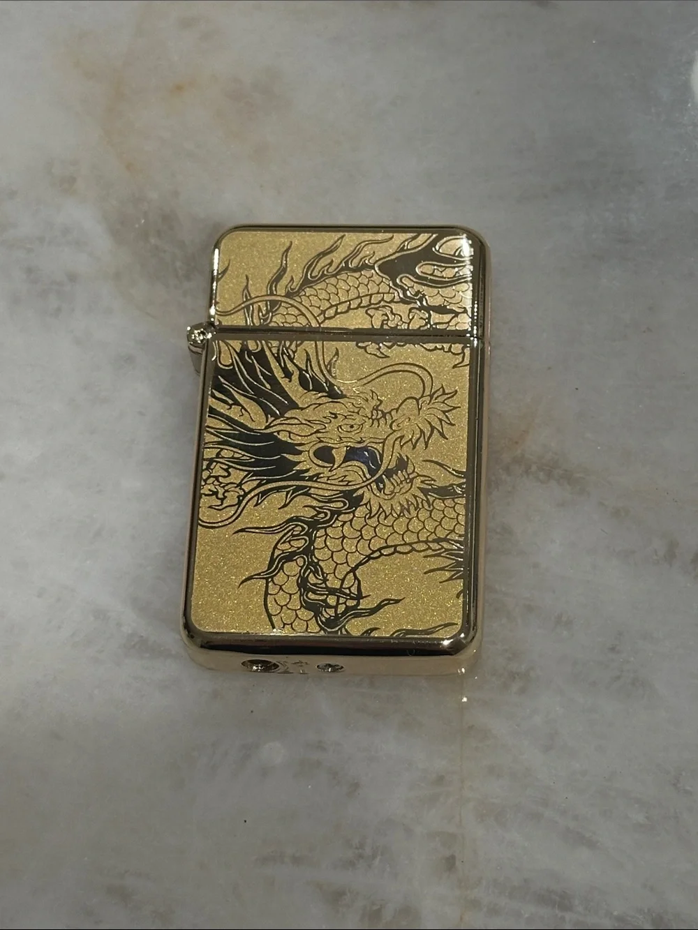 Gold Dragon Butane Lighter - Decorative Gold Finish